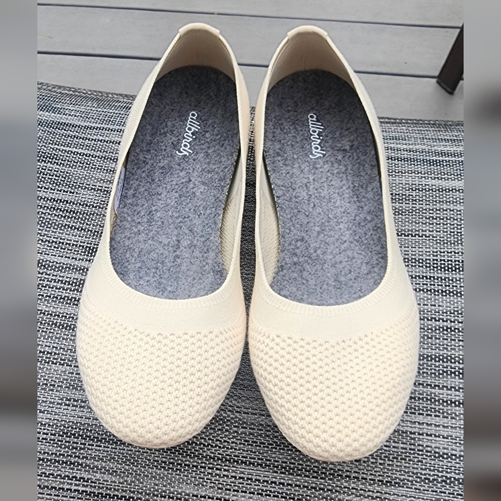 Allbirds Tree Breezers flats in limited edition cream hush W9.5